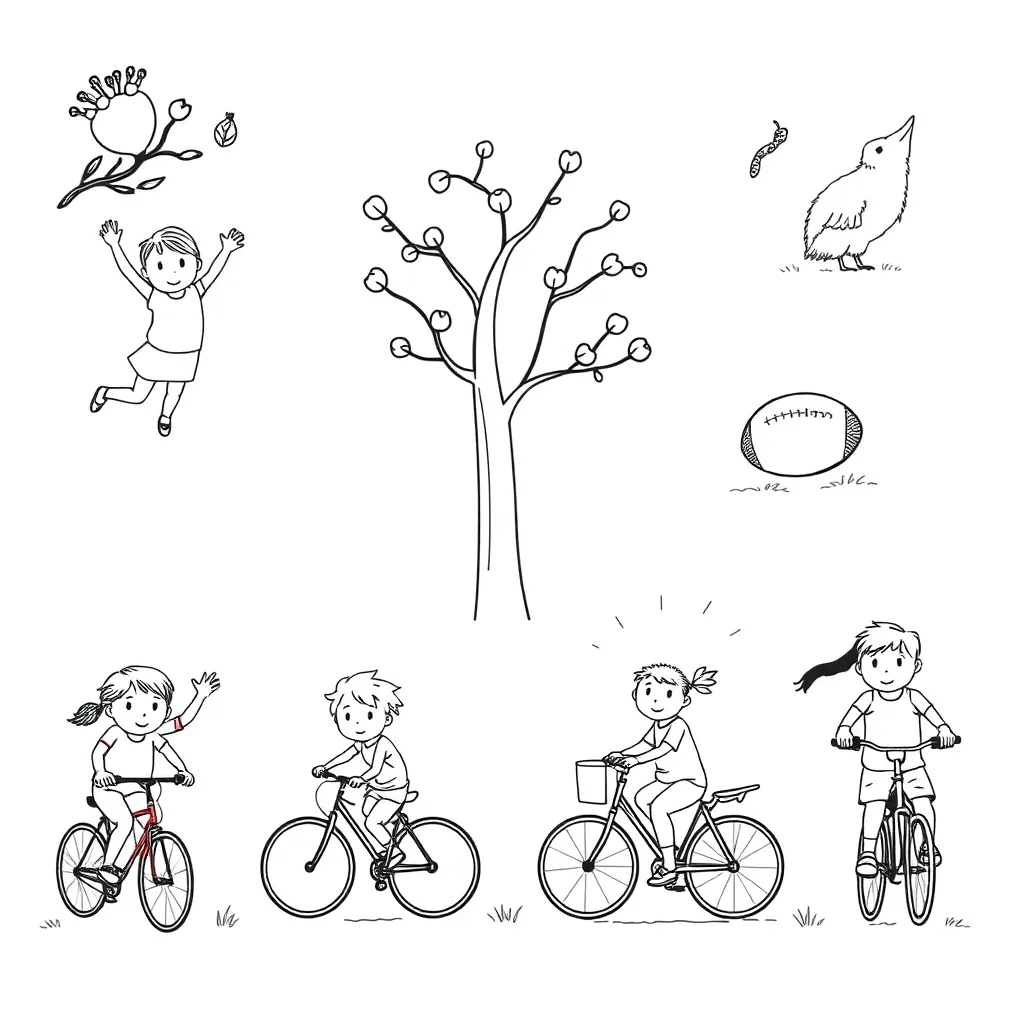 Mathematical symbols and fractions illustration