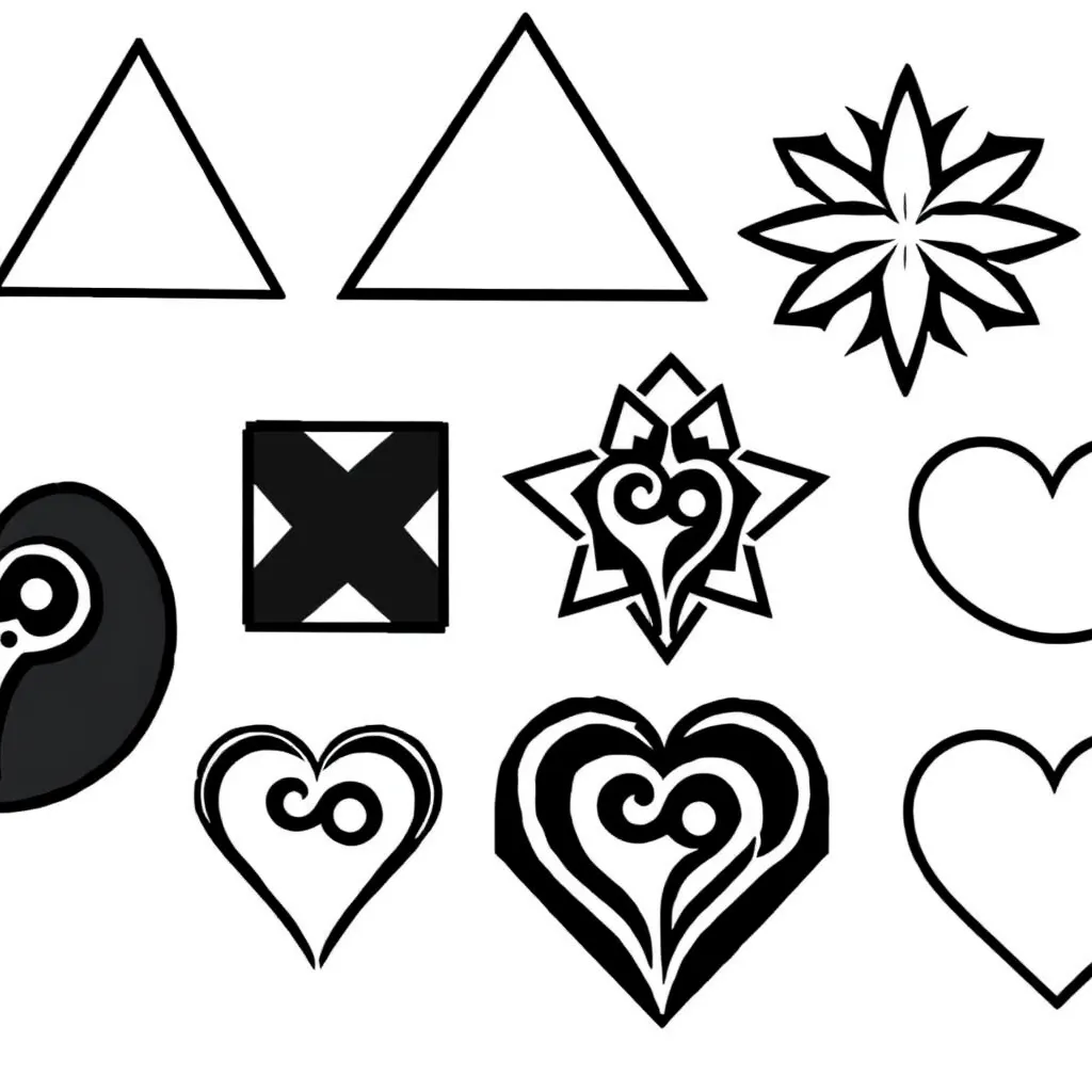 Geometric shapes showing transformations