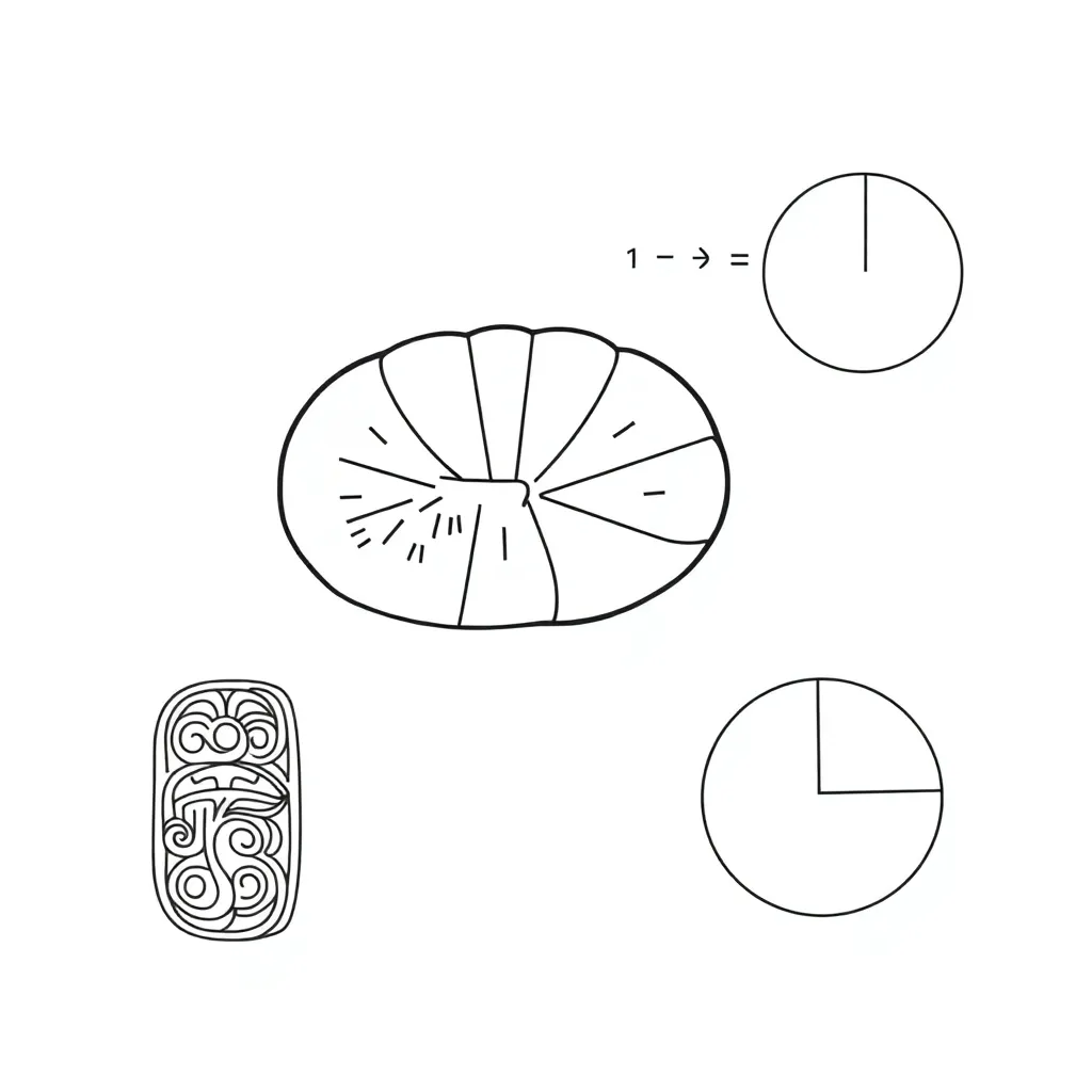 Fractions worksheet illustration