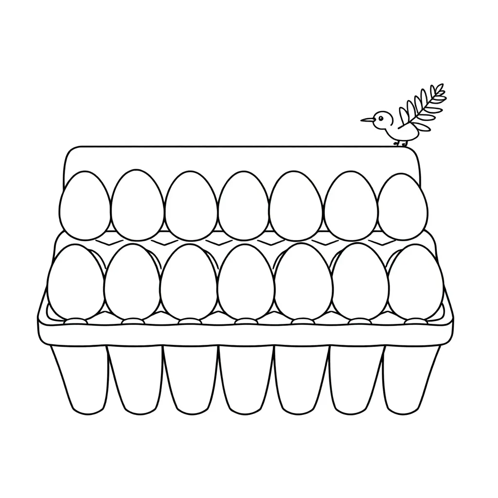 Eggs in carton illustration