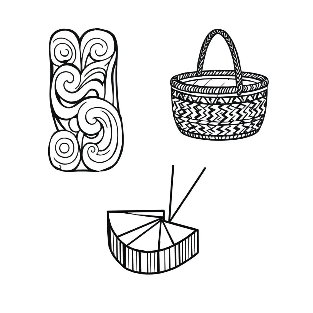 Pizza and chocolate bar divided into fractions