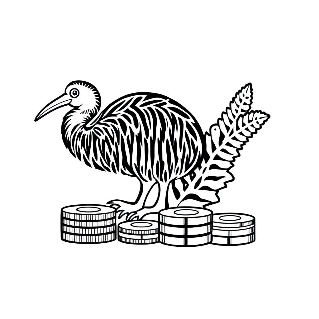 Shopping basket with New Zealand money