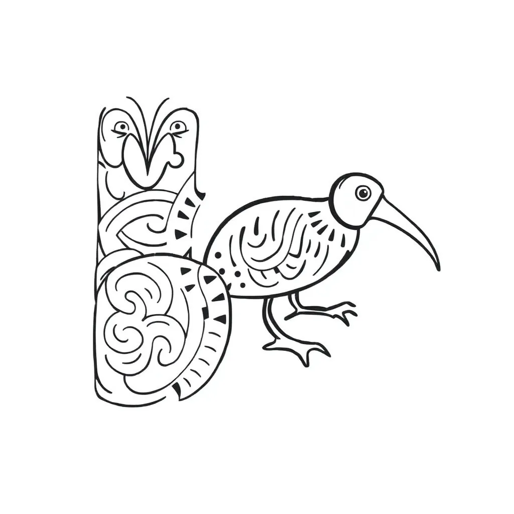 Māori language learning illustration