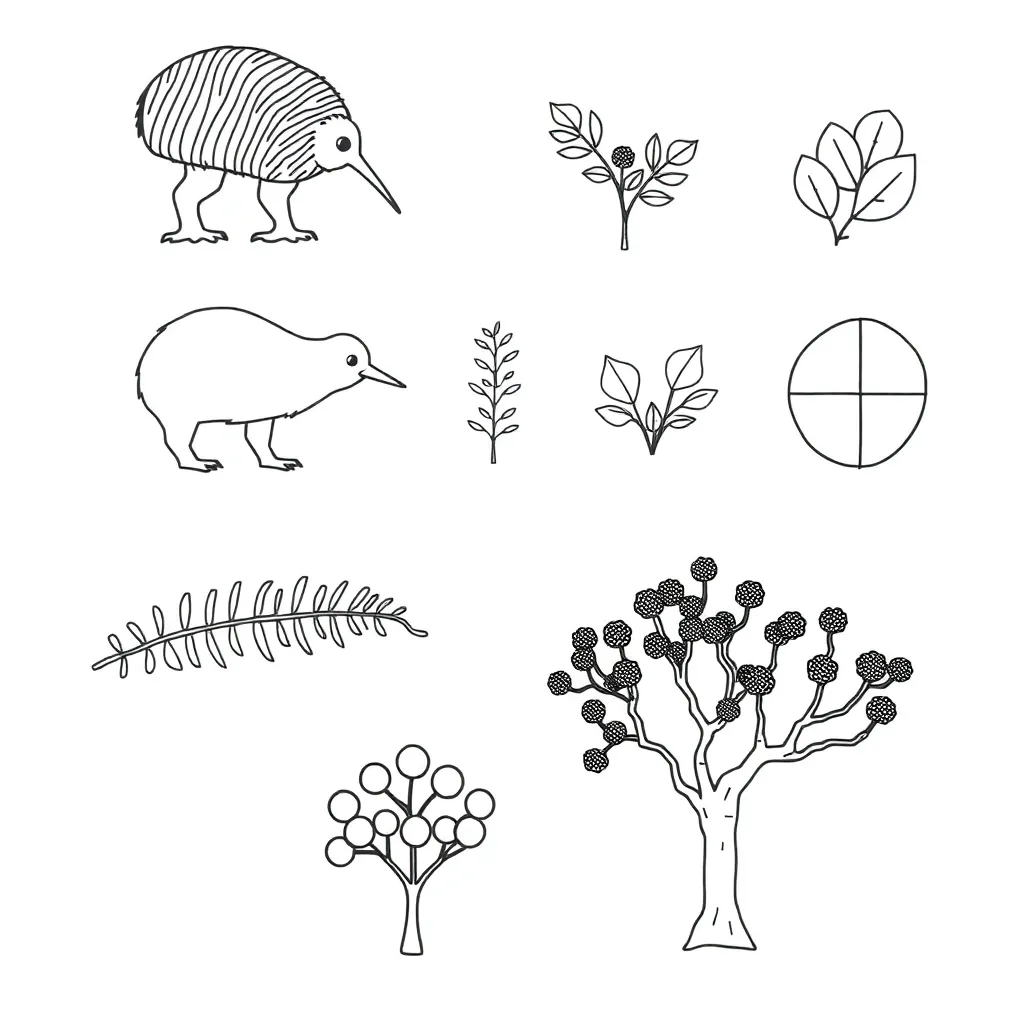 Groups of objects showing fractions
