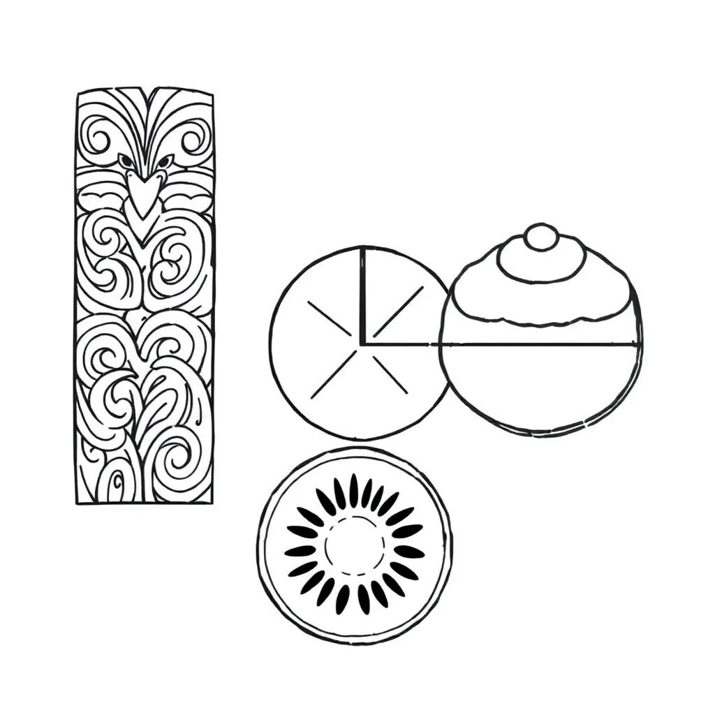 Fraction circles and strips illustration