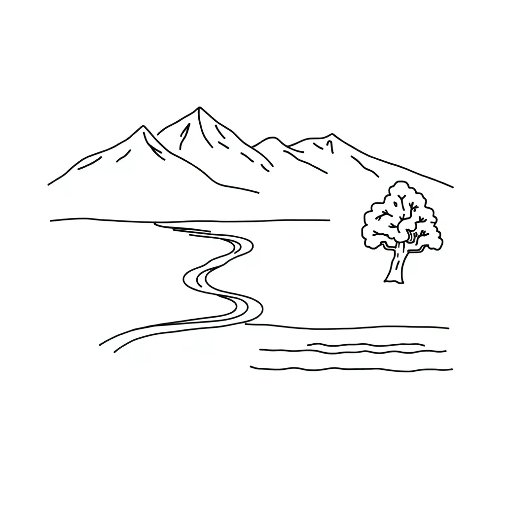 Earth's physical features including mountains, rivers, and volcanoes