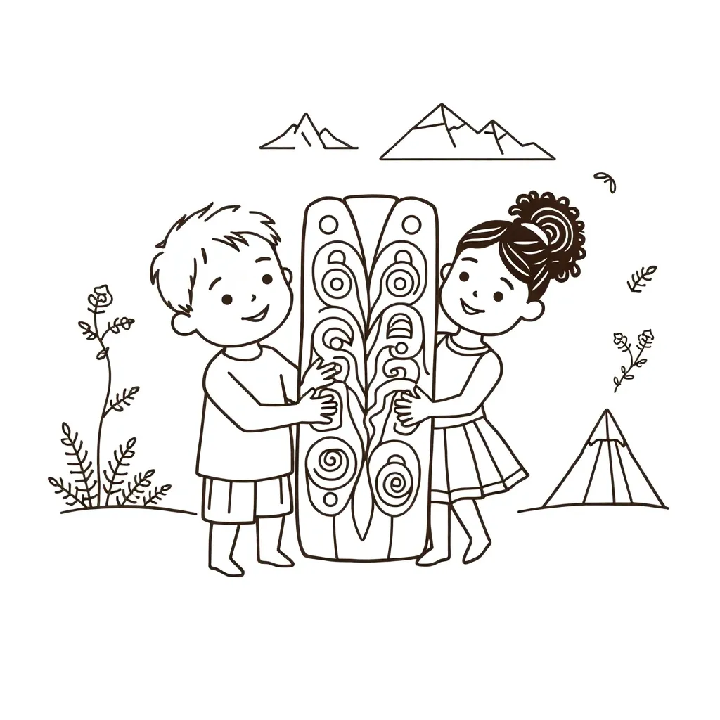 Whare Tapa Whā house illustration