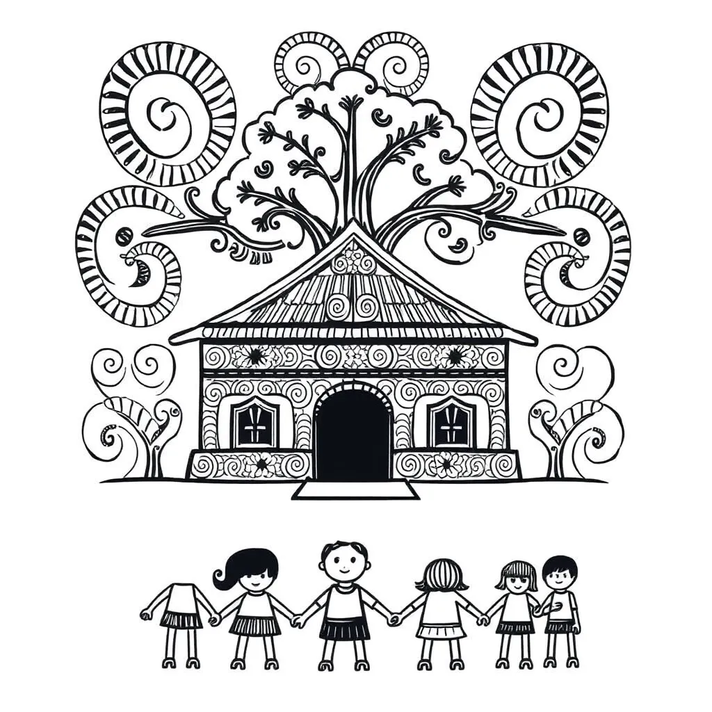 Māori family tree illustration