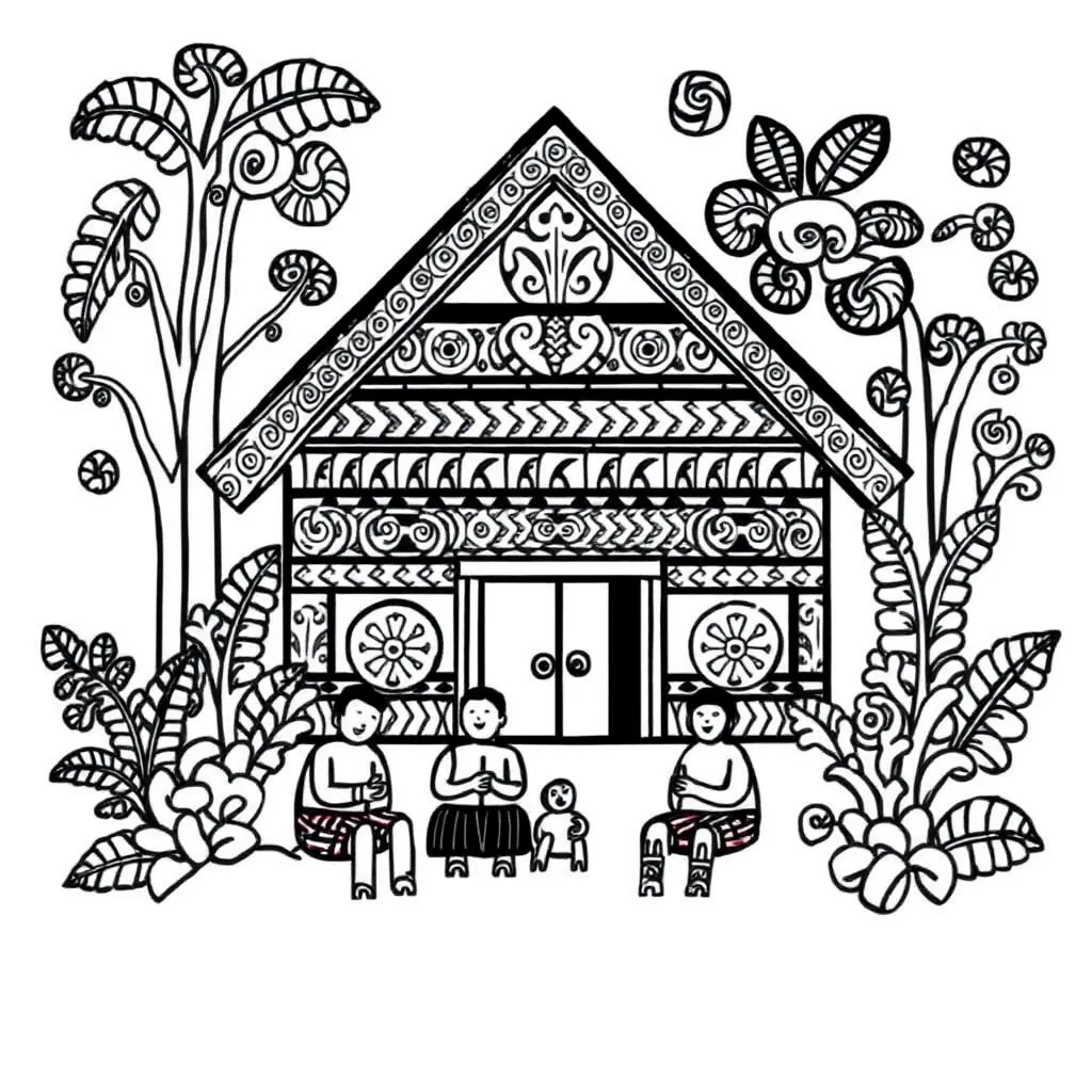 Māori family tree illustration