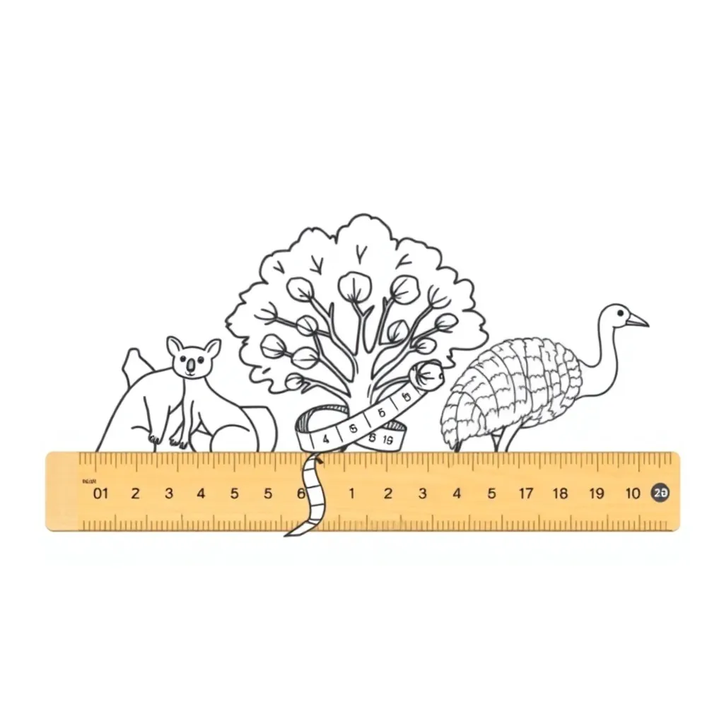 Ruler and measuring tape illustration