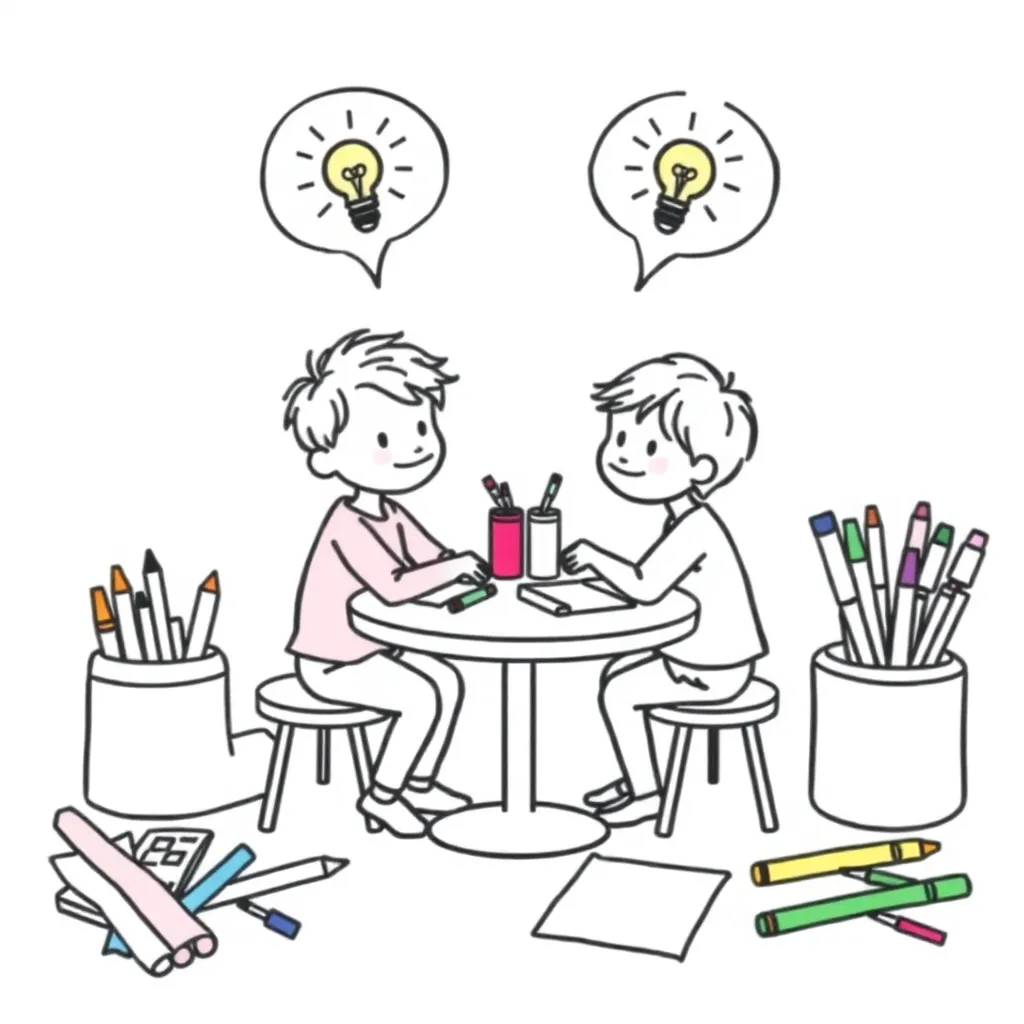 Light bulb with creative ideas illustration