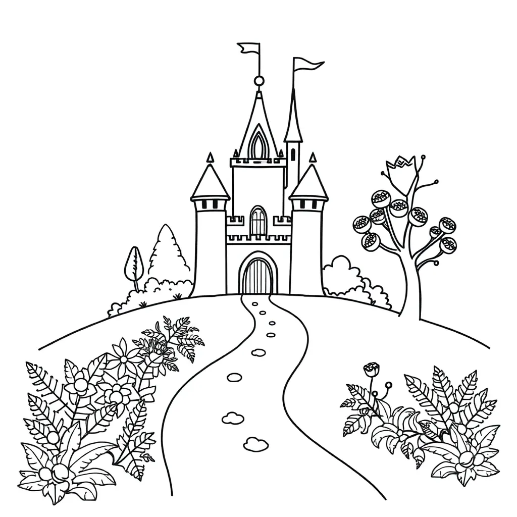 Princess and pea illustration