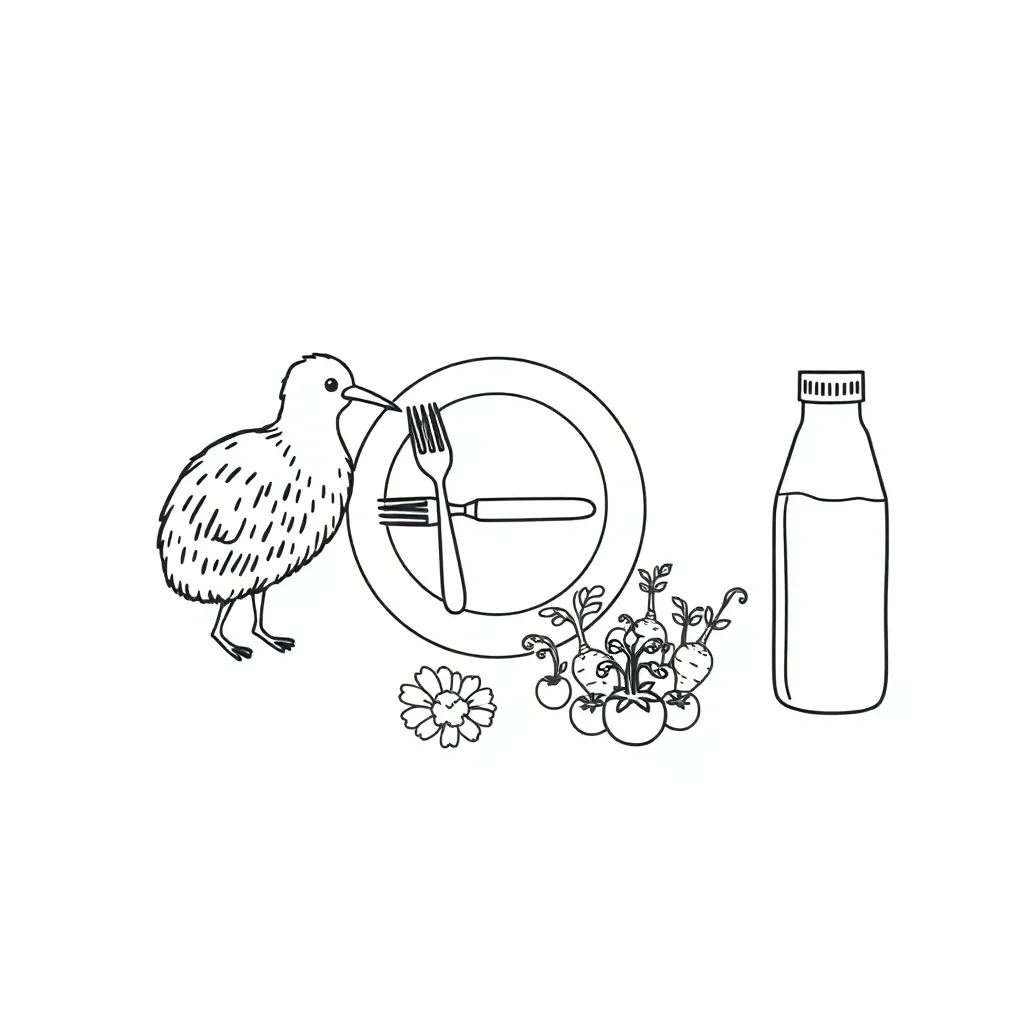 Food safety and hygiene illustration