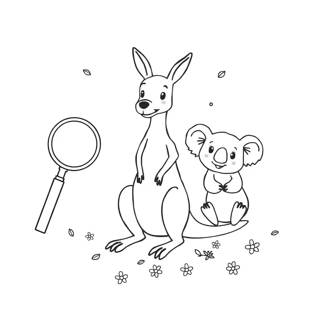 Magnifying glass examining text with proofreading symbols