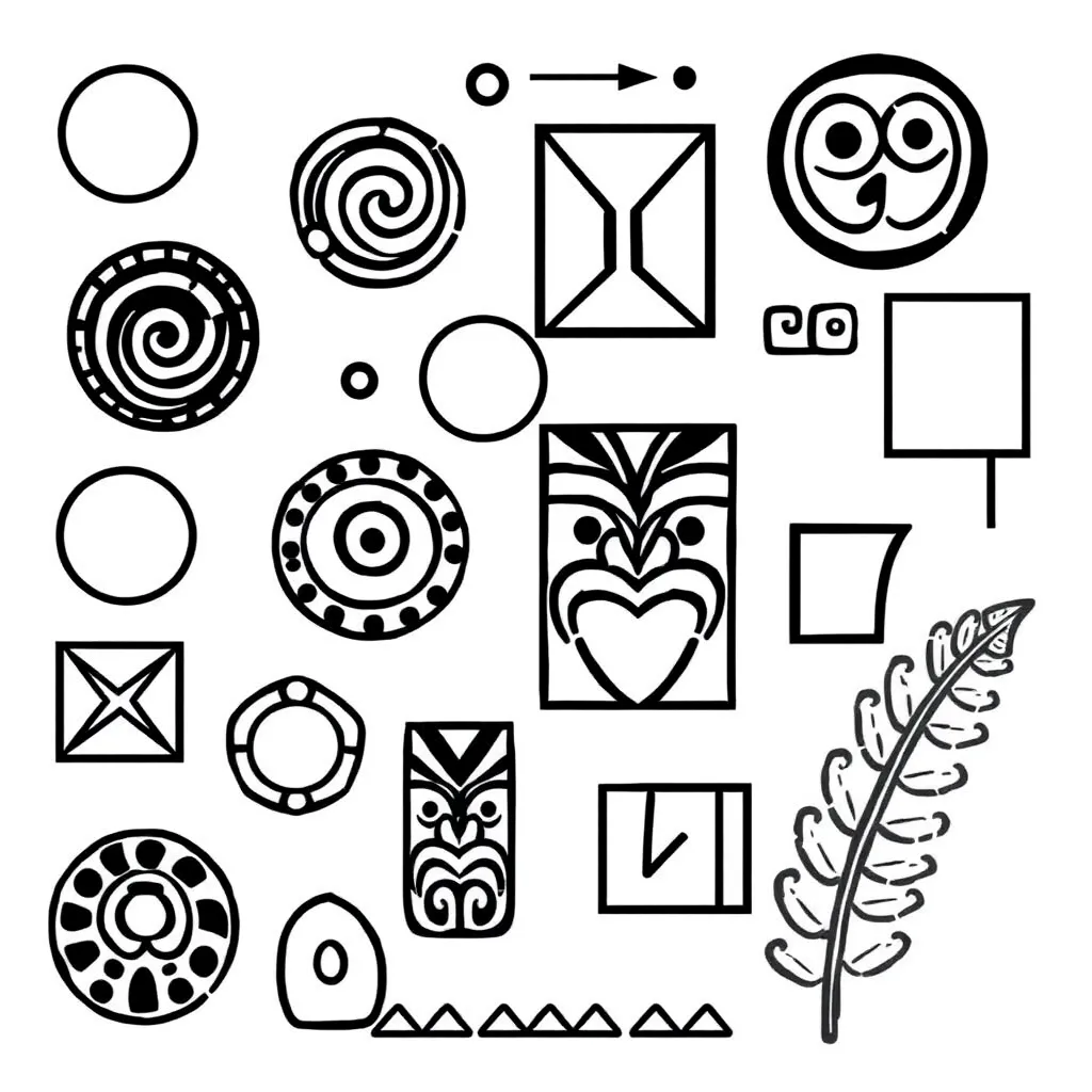 Various 2D shapes including circles, squares, triangles and rectangles