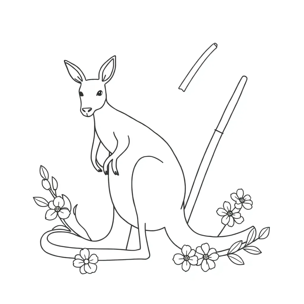 Australian flag and English dictionary illustration