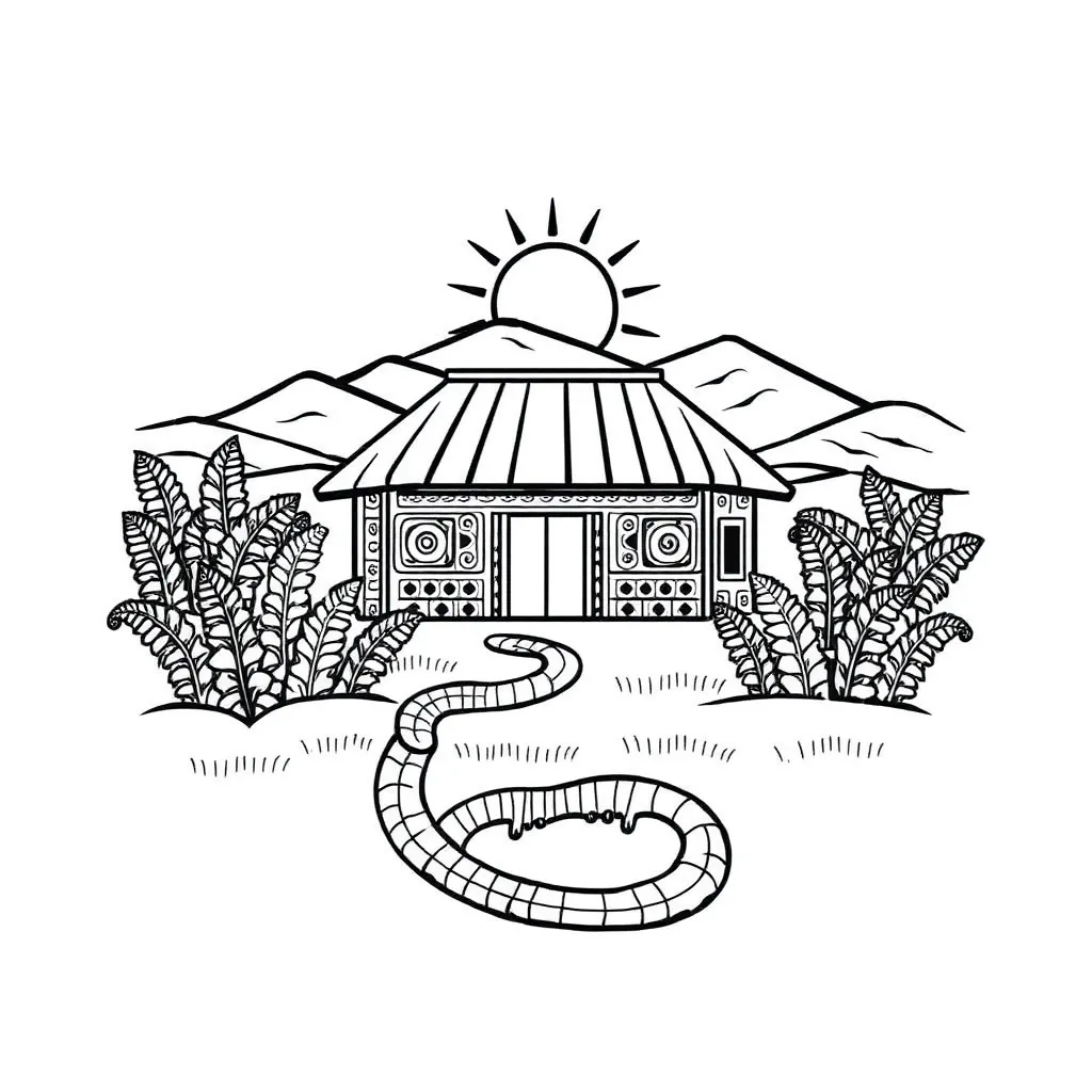 Tāne Mahuta and native birds illustration