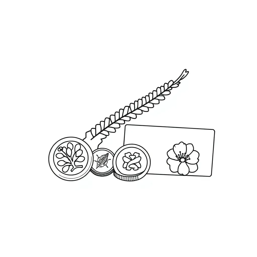 Auction hammer and money illustration