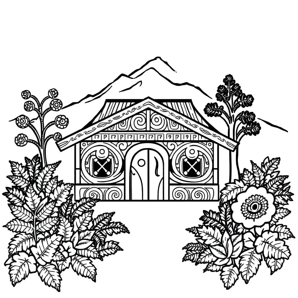 Traditional Māori greeting illustration