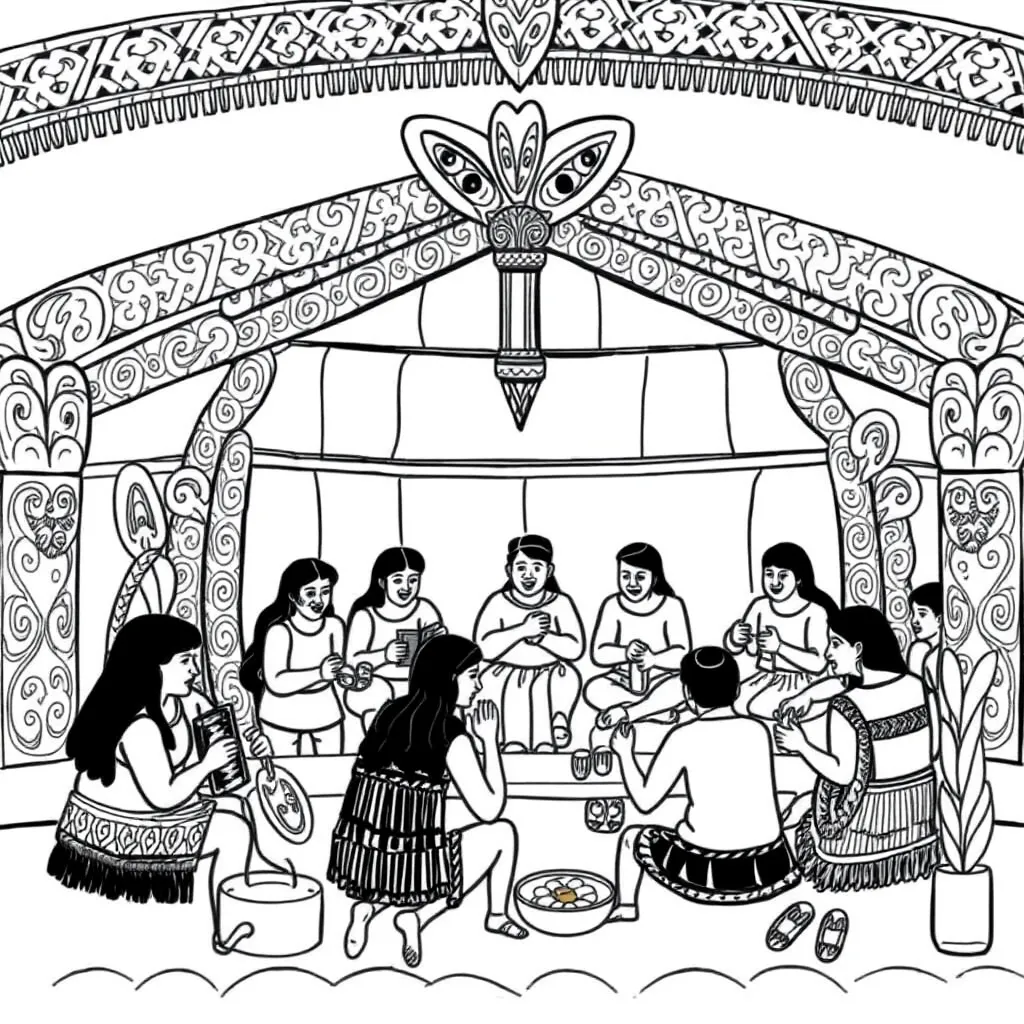 Māori greeting illustration