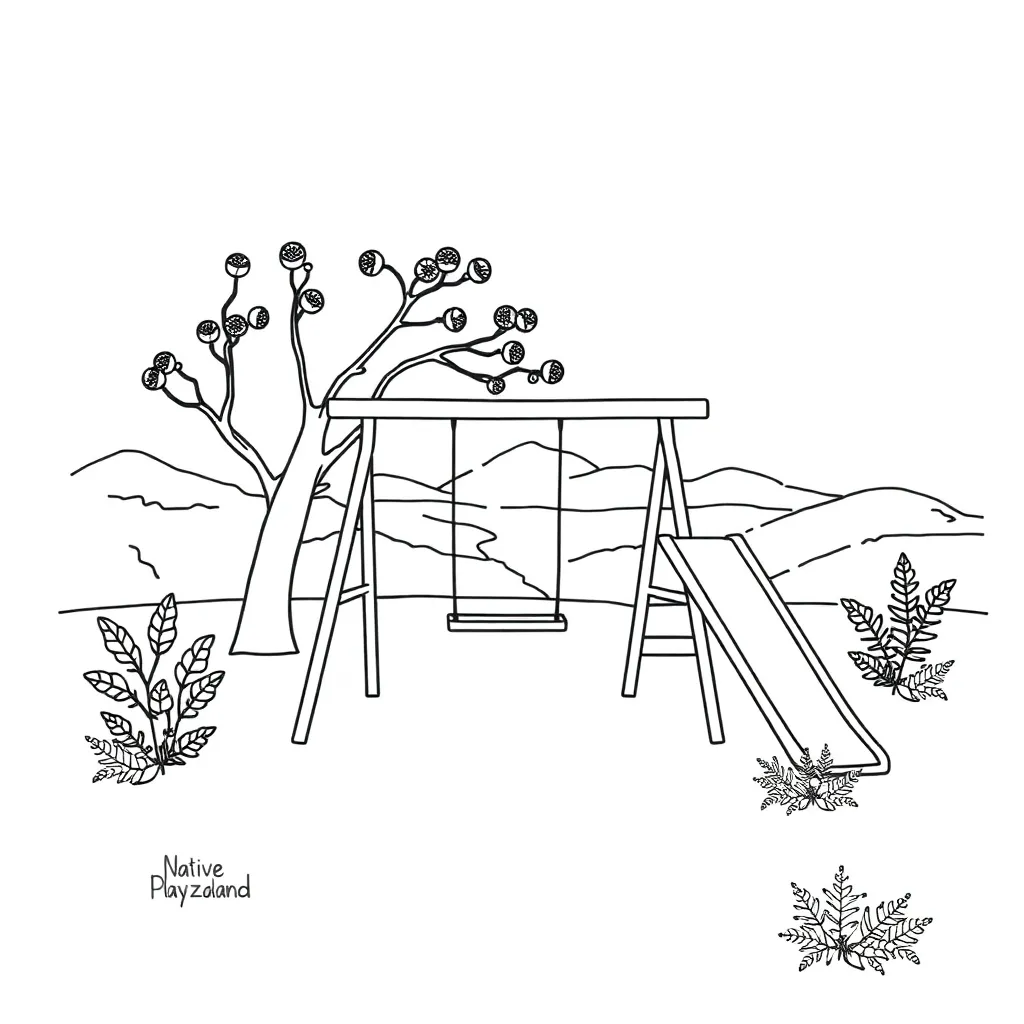 Children playing peacefully on playground