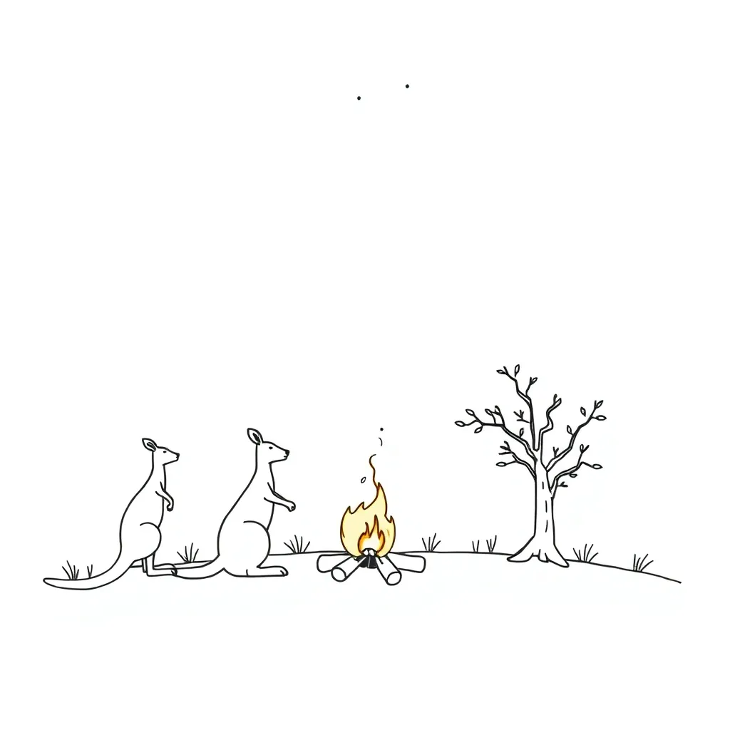 Ancient scroll with mythical creatures