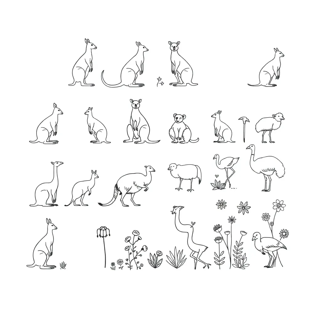 Grid squares and rectangles illustration