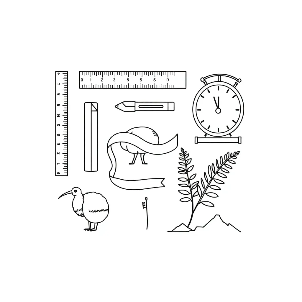 Ruler and measuring tape illustration