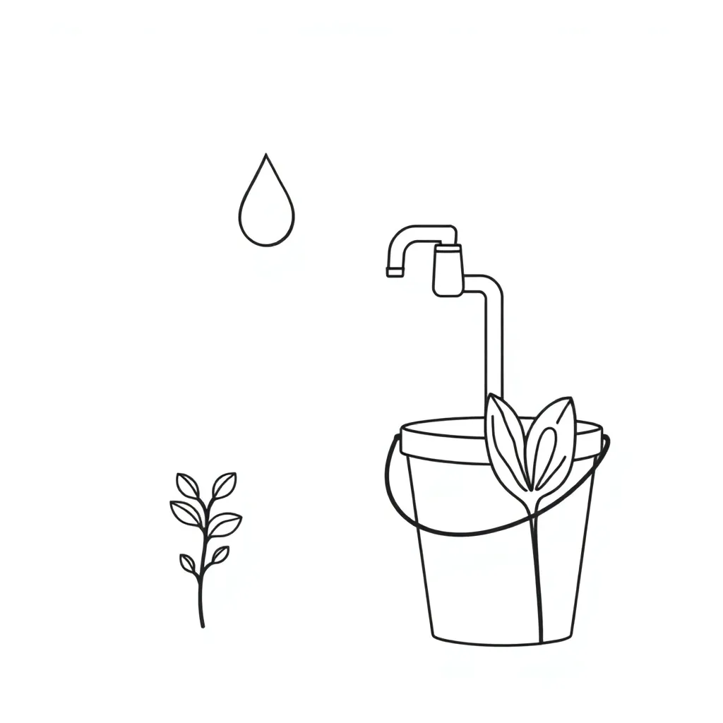 Water cycle and uses illustration