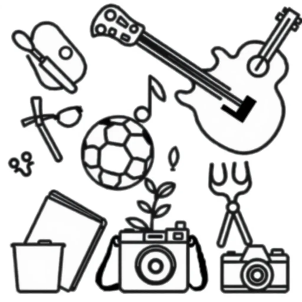 Children enjoying various hobbies