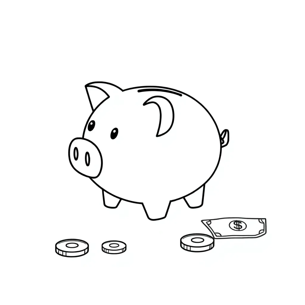 Money and coins illustration