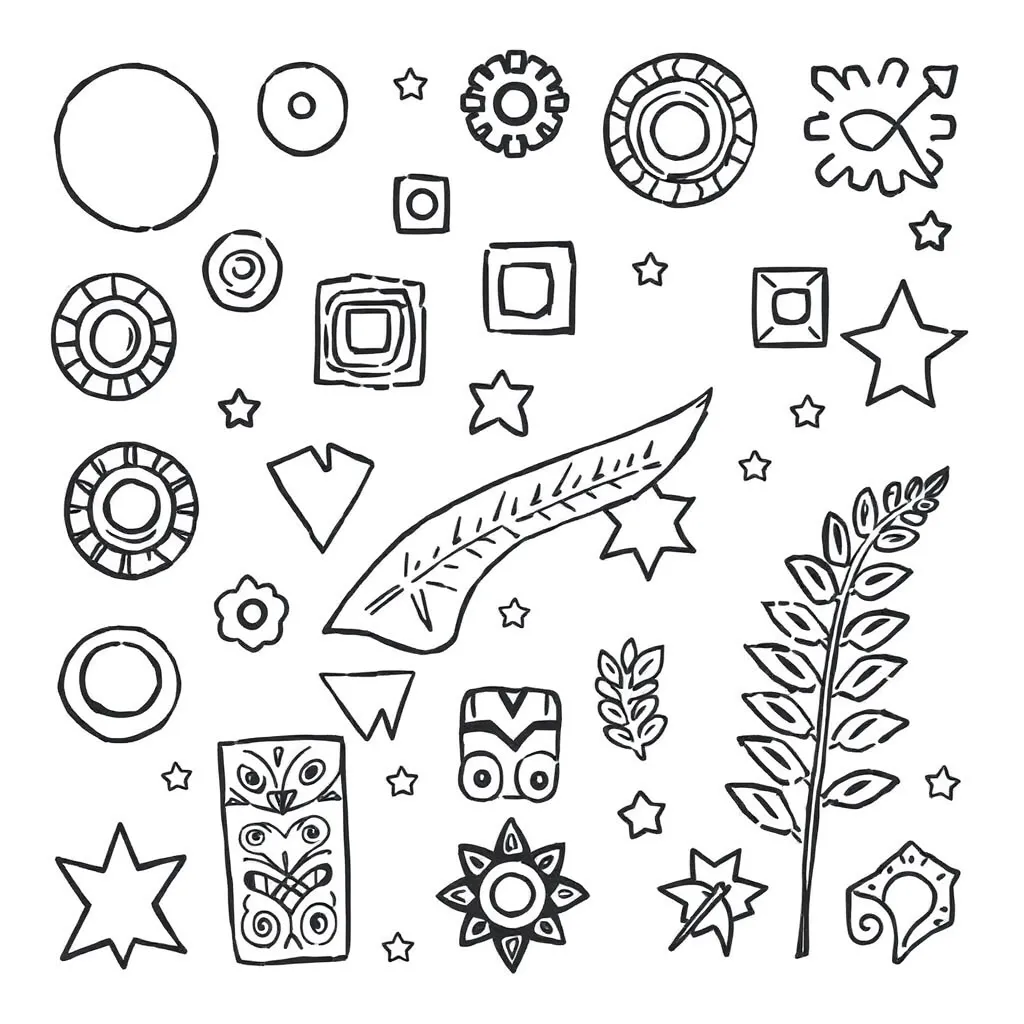 Colourful 2D shapes including triangle, square, circle, rectangle and pentagon