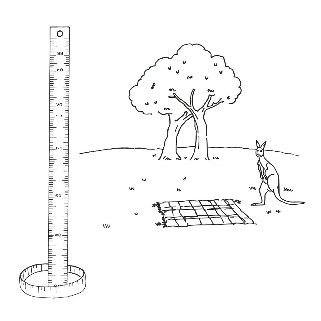 Square metre measurement illustration