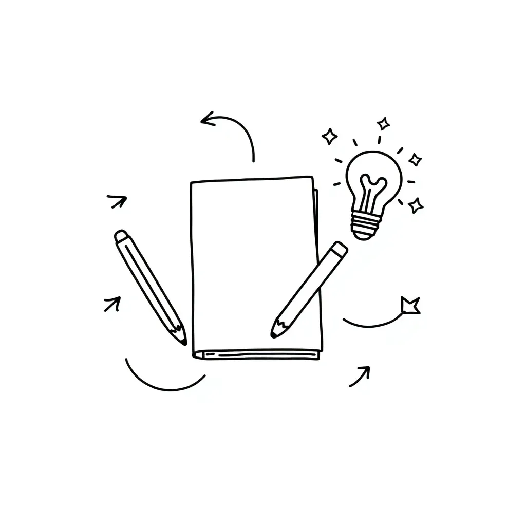 Writing process illustration