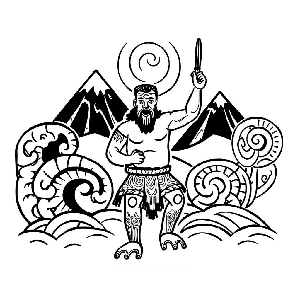 Māori kingitanga movement illustration