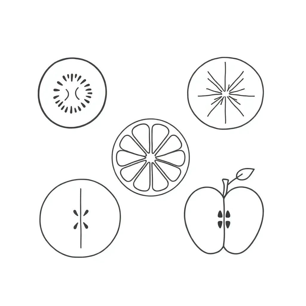 Pizza slices showing fractions