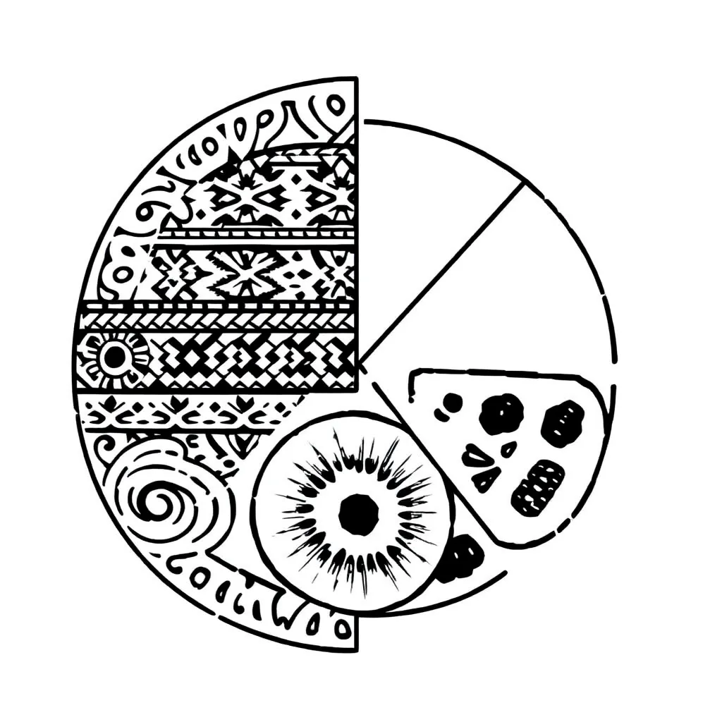 Fraction circles and pie charts