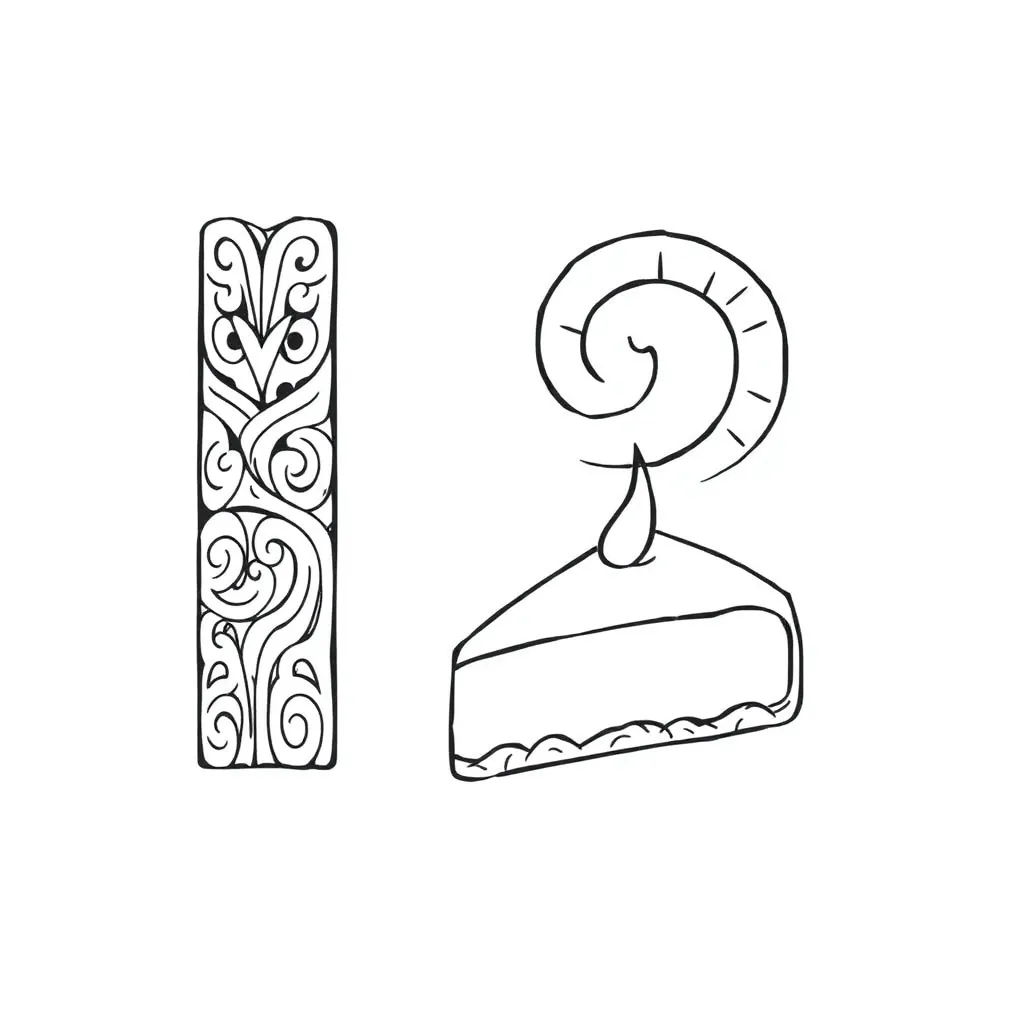 Pizza and cooking ingredients illustration