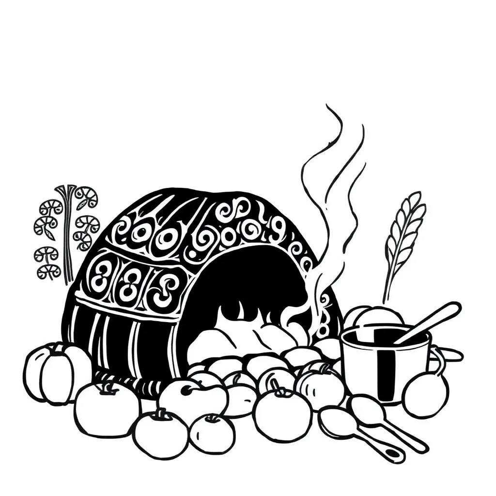 Anzac biscuits and pavlova illustration