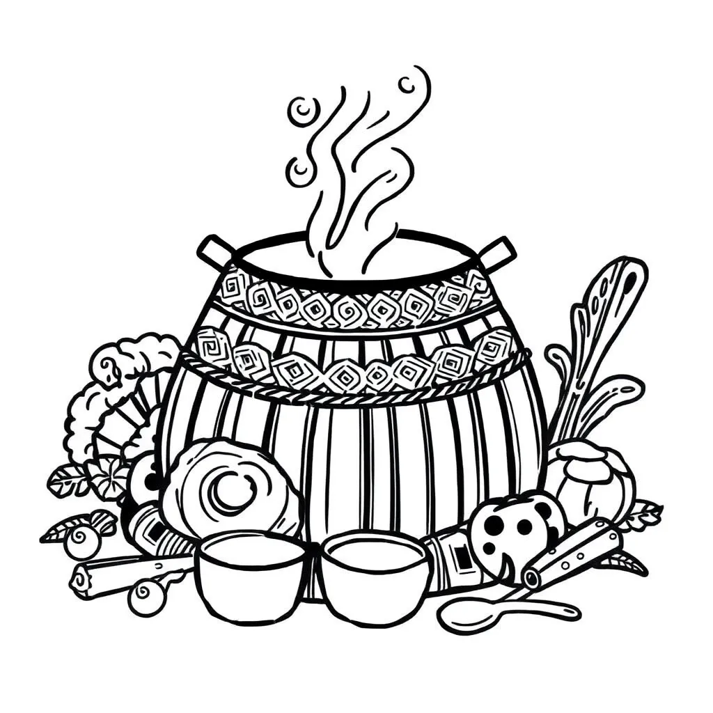 Anzac biscuits and pavlova illustration