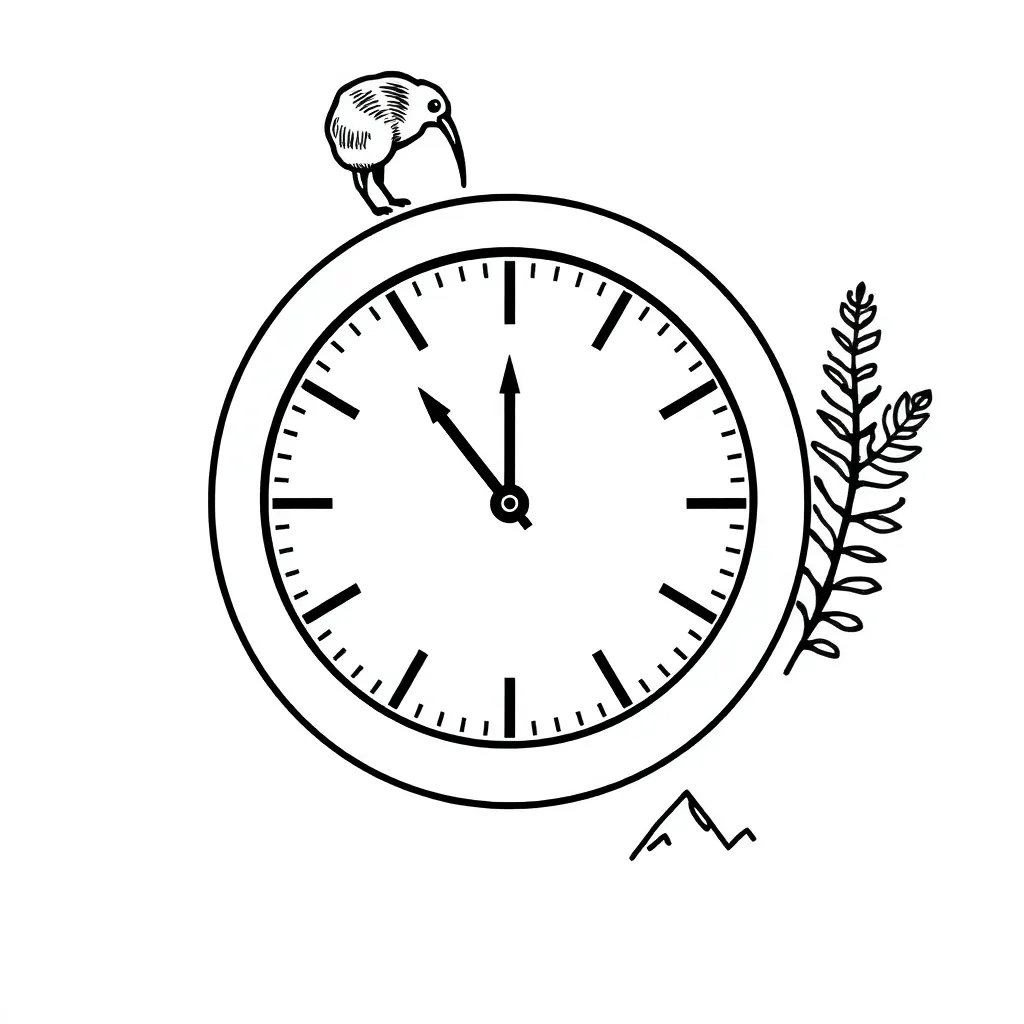 Clock faces showing analogue and digital time