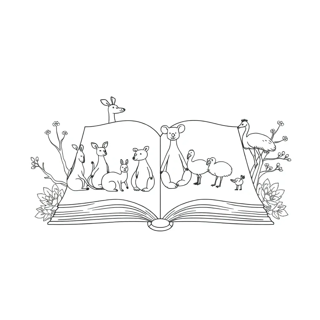 Rowan's Journey vocabulary illustration