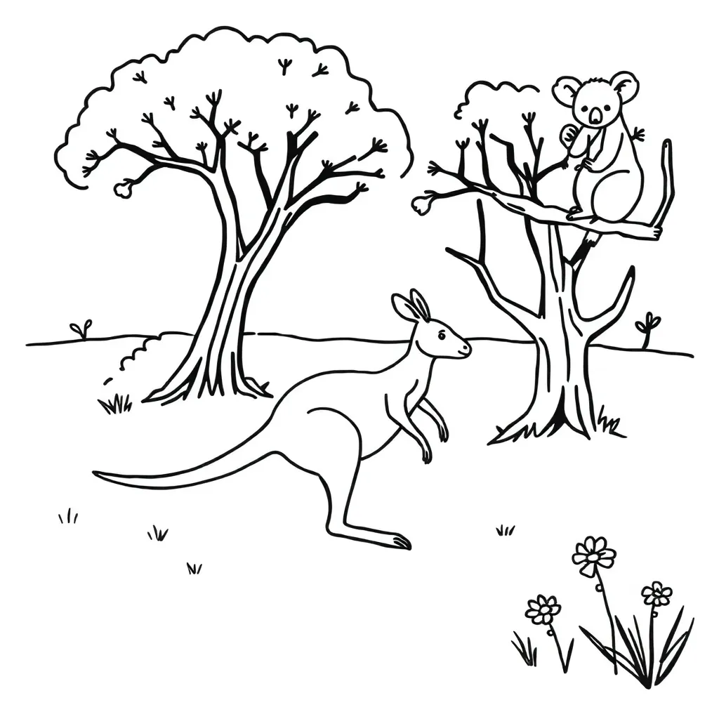 Open book with vocabulary words floating above it