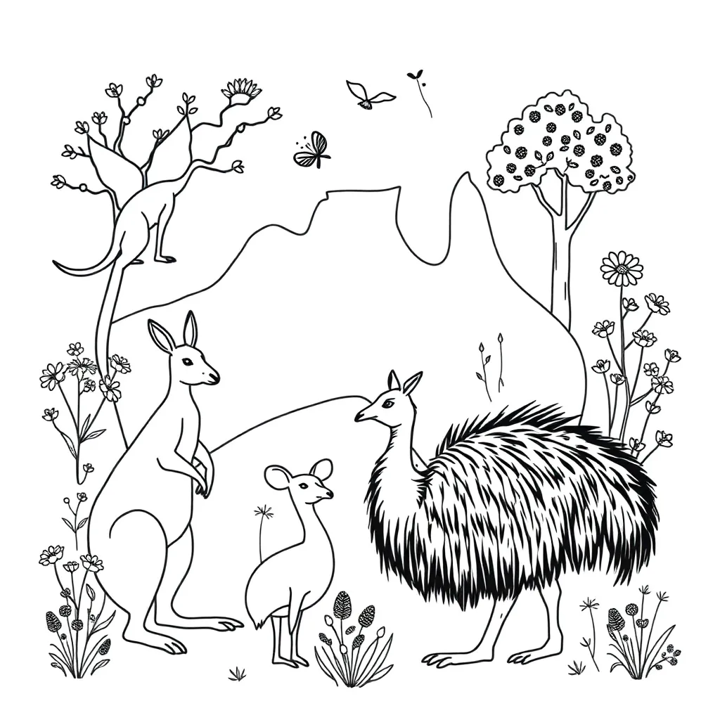 Book and vocabulary words illustration