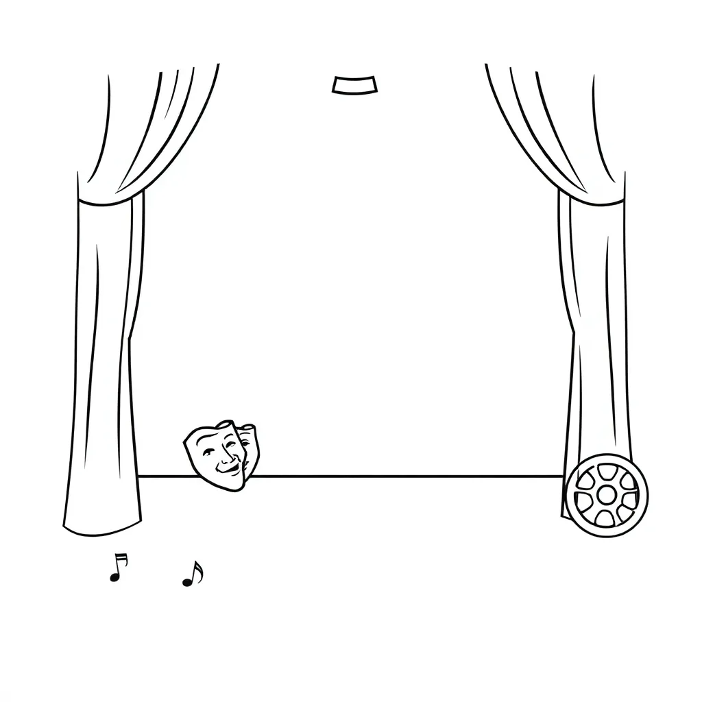 Drama masks illustration