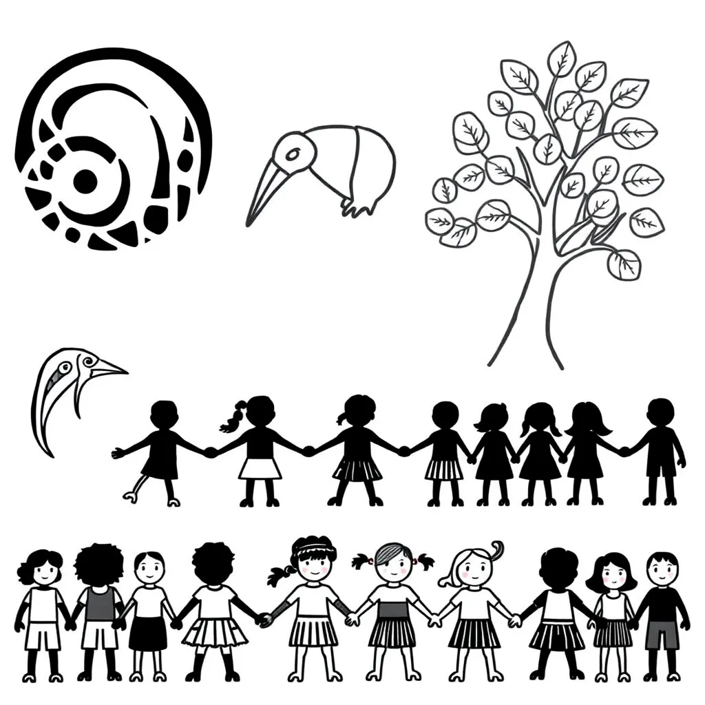 New Zealand diversity illustration