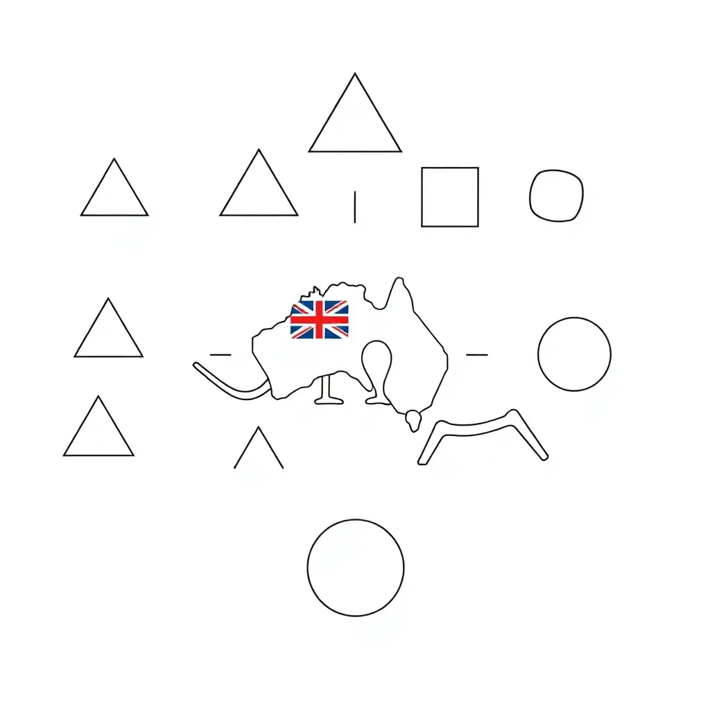 Geometric shapes showing transformations
