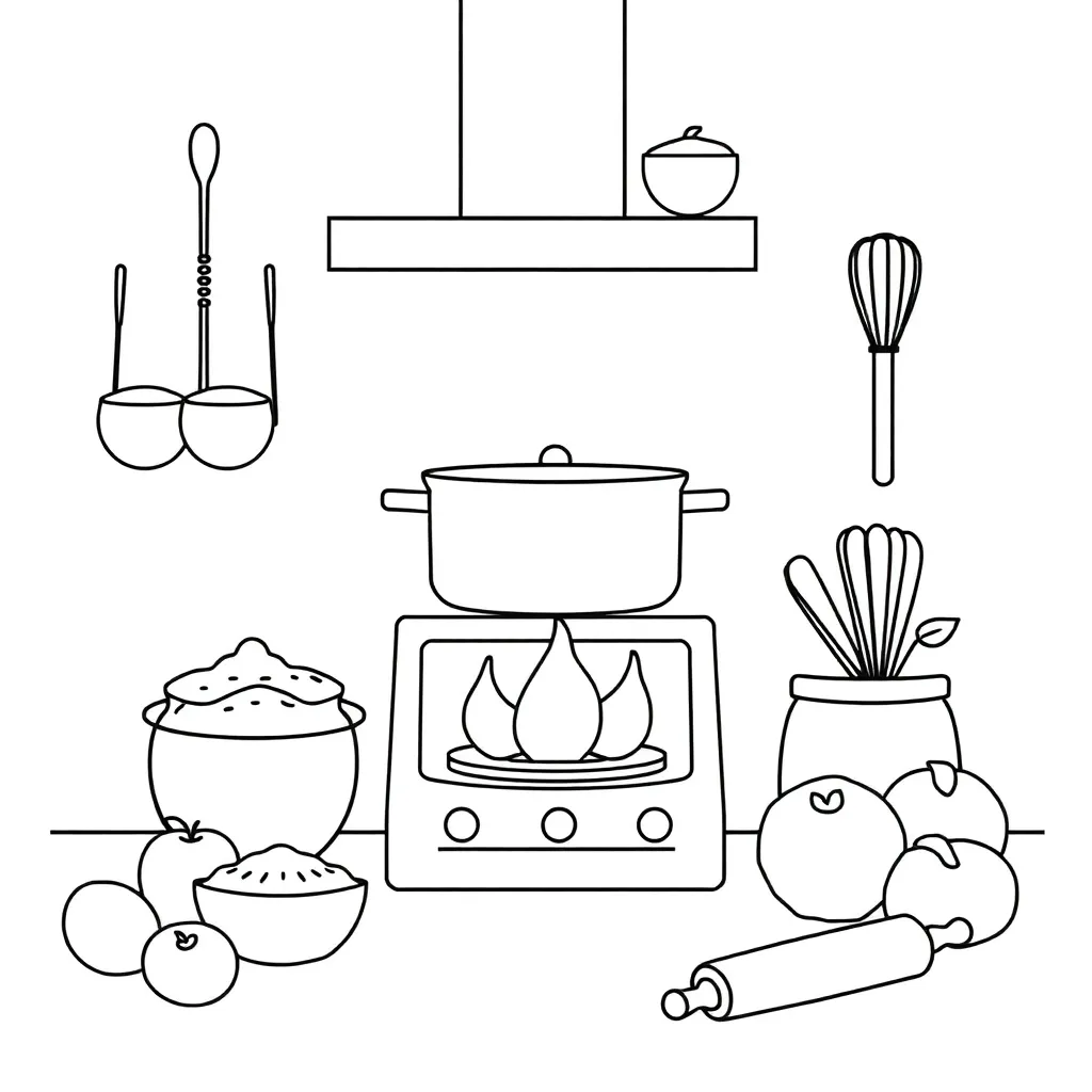 Cooking utensils and measuring cups