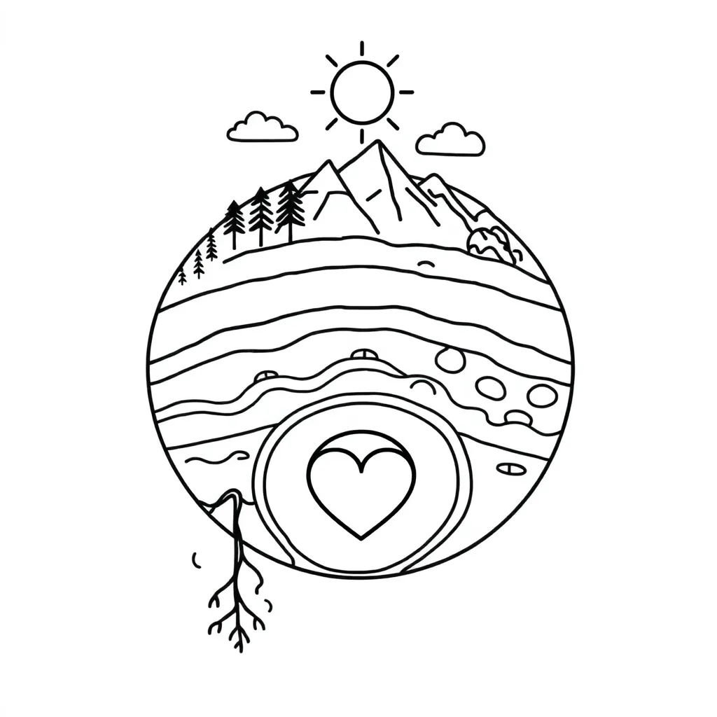 Earth's layers diagram