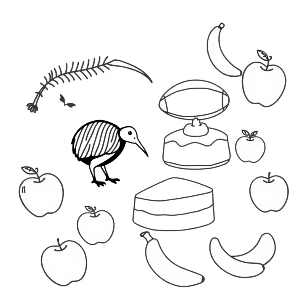 Children solving maths problems with toys and fruits